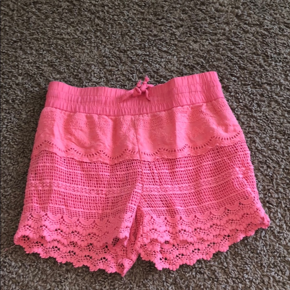 Pink Laced Shorts